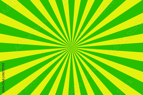 green and orange sunburst background vector design. comic background with retro rays.sunburst pattern background.