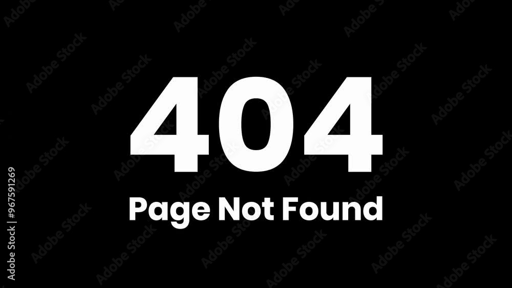 404 page not found with glitch effect.
