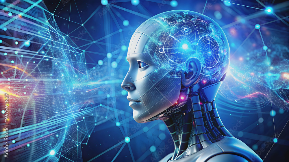 Futuristic technology concept of artificial intelligence, AI, futuristic, technology, machine learning, data Futuristic technology concept of artificial intelligence, AI, futuristic, technology, machine learning, data