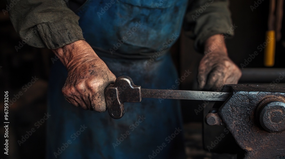 A Blacksmith's Hands at Work A Blacksmith's Hands at Work