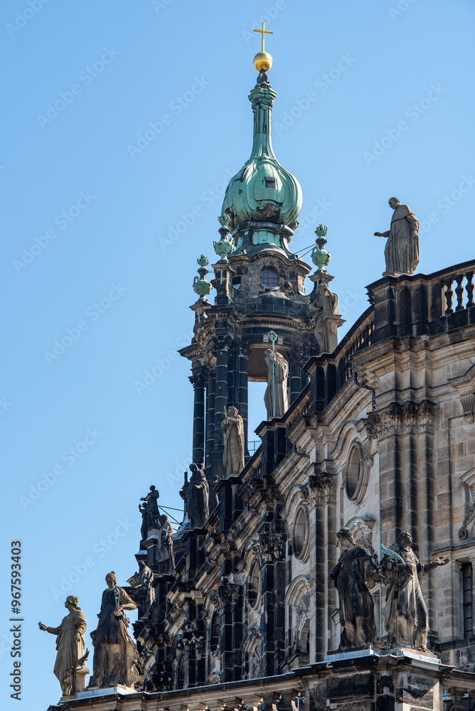 Dresden Cathedral of the Holy Trinity (Katholische Hofkirche) at Theaterplatz in Dresden, Saxony, Germany Dresden Cathedral of the Holy Trinity (Katholische Hofkirche) at Theaterplatz in Dresden, Saxony, Germany