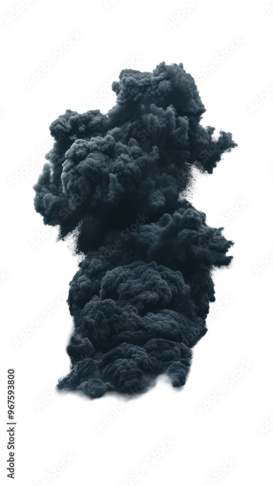 Wide Design of Dark Cloud Smoke Isolated on Png Background. Wide Design of Dark Cloud Smoke Isolated on Png Background.