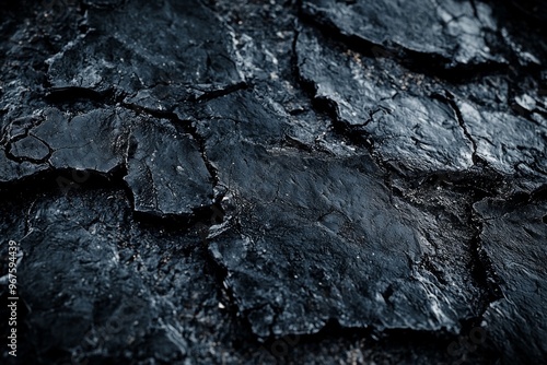 A closeup of a black rock surface at night, highly detailed, good for background 