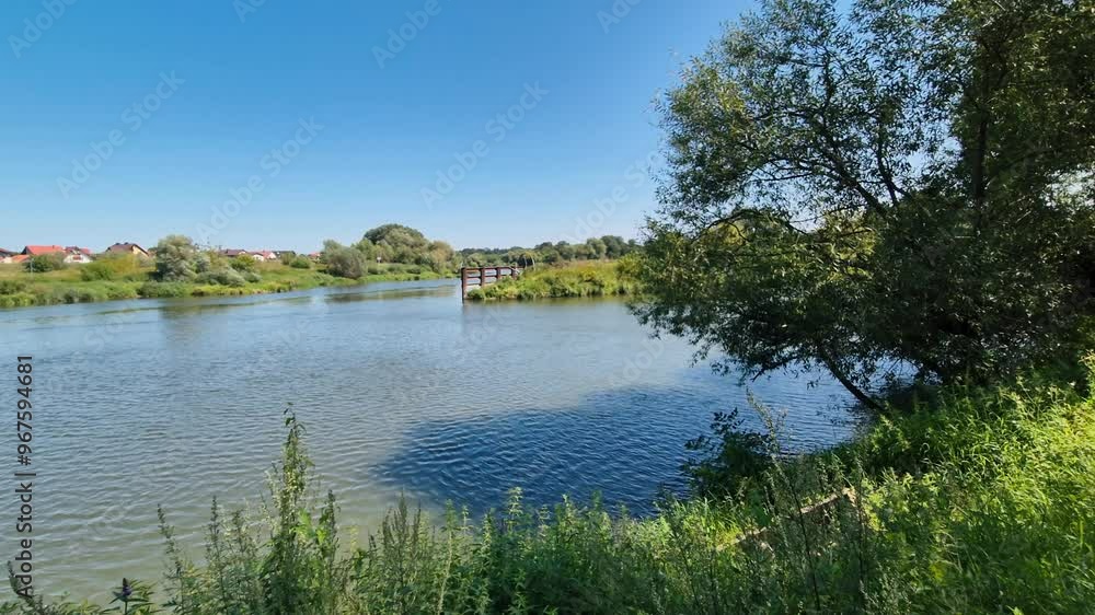 Odra river in Poland near Olawa city. Odra river in Poland near Olawa city.