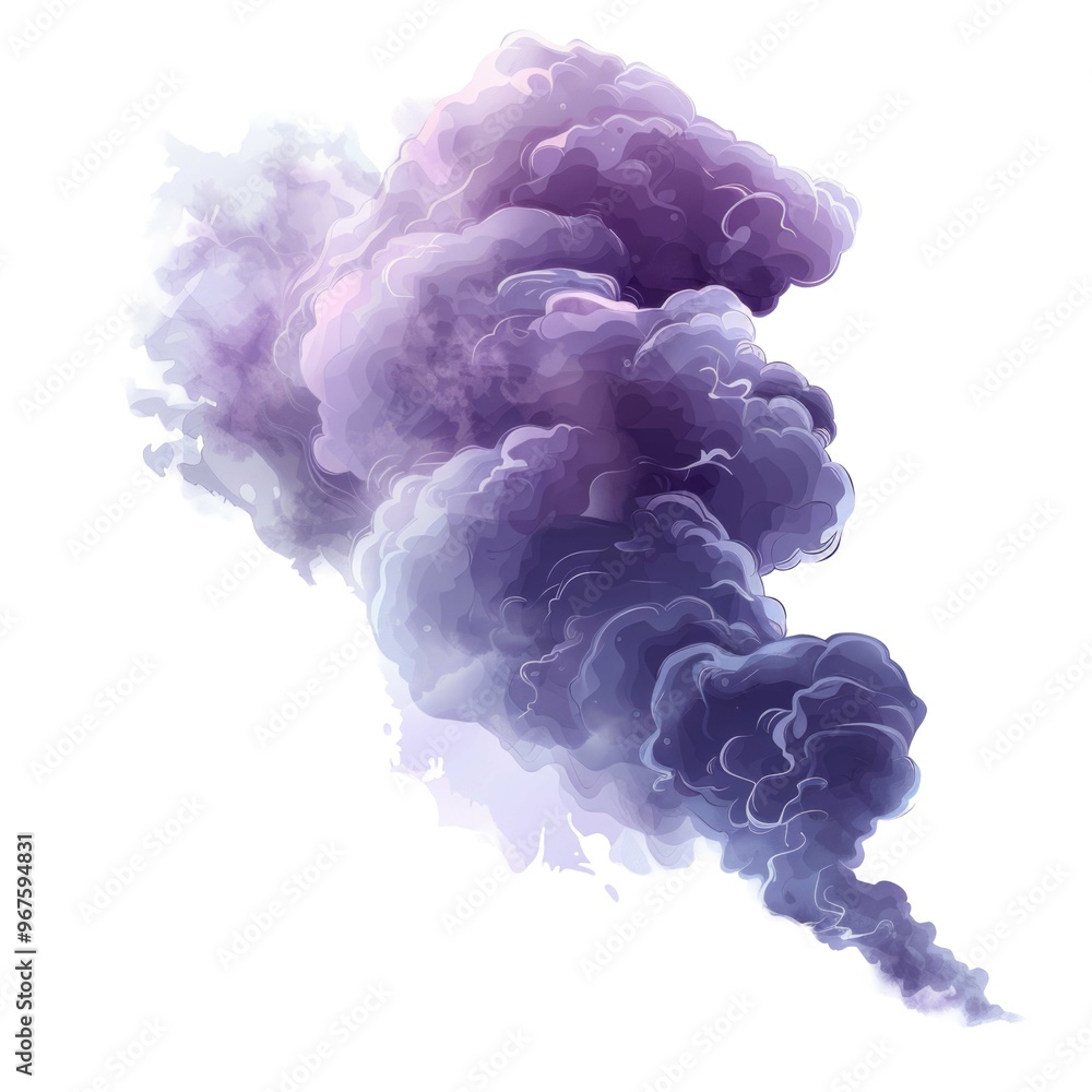 Wide Design of Purple Smoke Cloud Isolated Png Vector. Wide Design of Purple Smoke Cloud Isolated Png Vector.