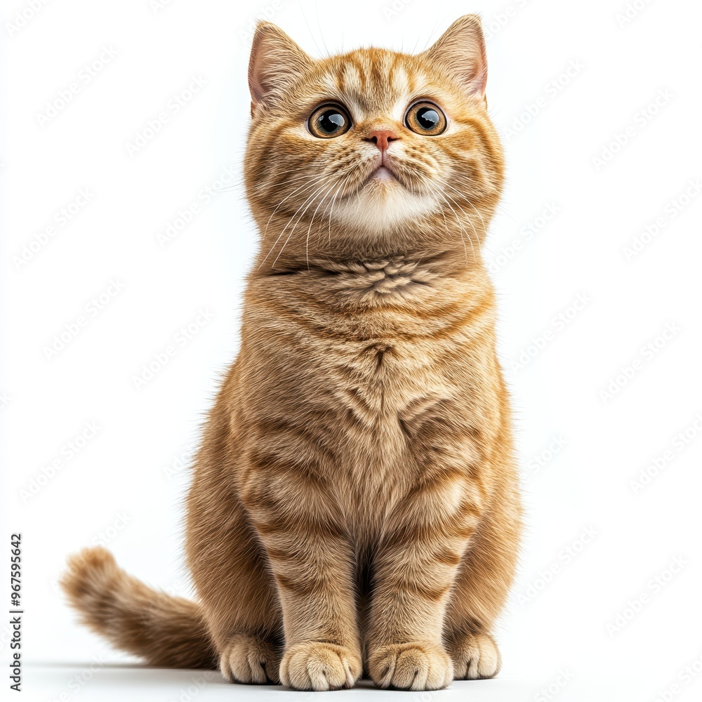 Fototapeta premium Cute Orange Cat Sitting