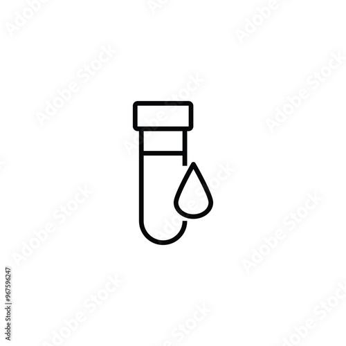 blood test icon vector, medical test tubes sign