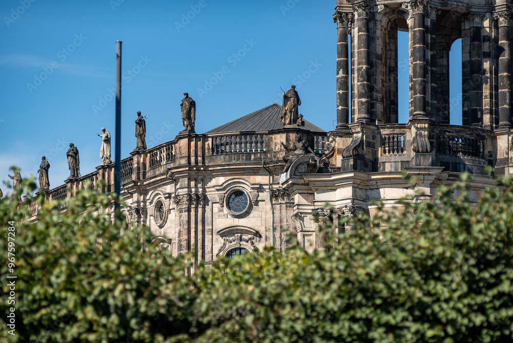 Dresden Cathedral of the Holy Trinity (Katholische Hofkirche) at Theaterplatz in Dresden, Saxony, Germany