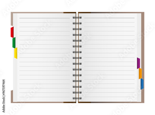 notebook for daily notes and reminders notepad cartoon stock vector illustration isolated on white background