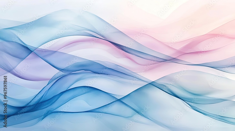 Soft waves of blue and pink blend harmoniously, creating a tranquil, abstract design ideal for backgrounds and graphics. Soft waves of blue and pink blend harmoniously, creating a tranquil, abstract design ideal for backgrounds and graphics.