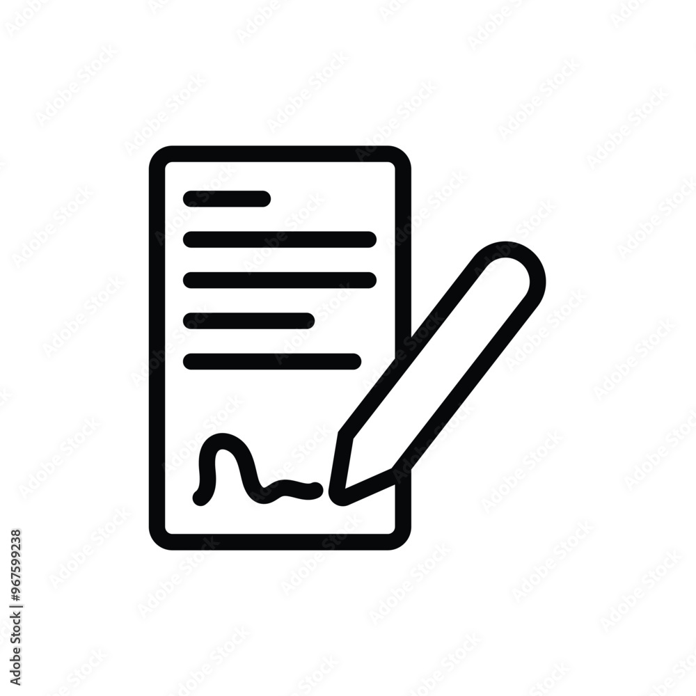 Agreement document icon stock vector Agreement document icon stock vector
