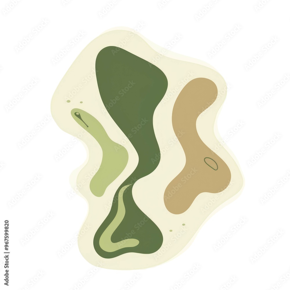 Flat green toned abstract fluid and color blobs png vector. Flat green toned abstract fluid and color blobs png vector.