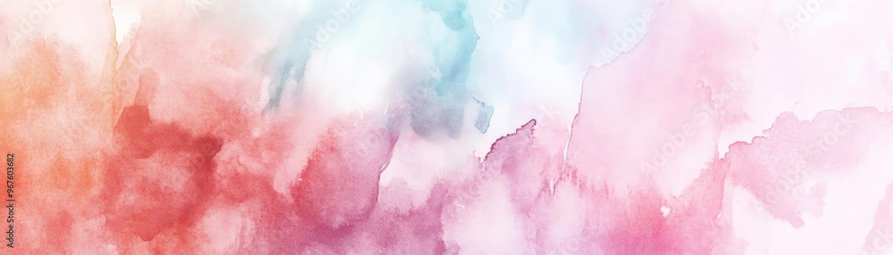 Obraz premium A gentle blend of pastel colors creates a serene and dreamy watercolor background, perfect for any artistic project.