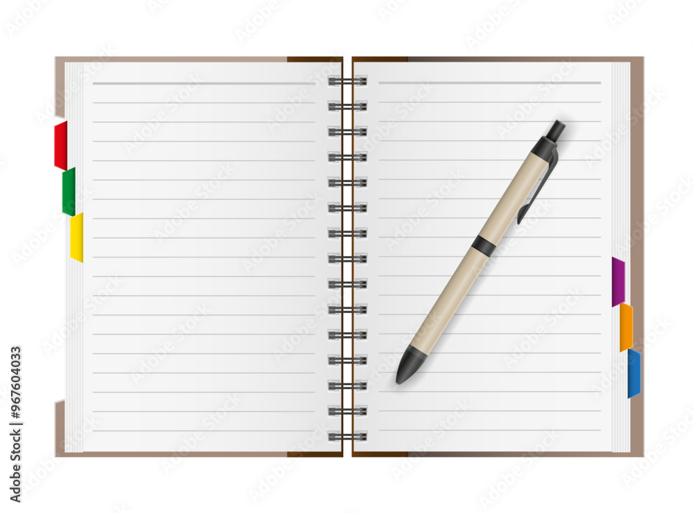 notebook for daily notes and reminders notepad cartoon stock vector illustration isolated on white background notebook for daily notes and reminders notepad cartoon stock vector illustration isolated on white background