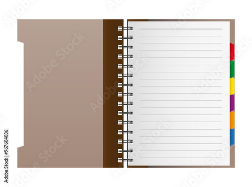 notebook for daily notes and reminders notepad cartoon stock vector illustration isolated on white background