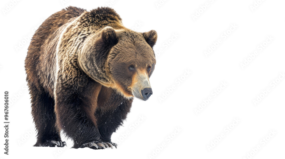 Fototapeta premium Brown Bear ( Ursus arctos) Isolated on Png Background.
