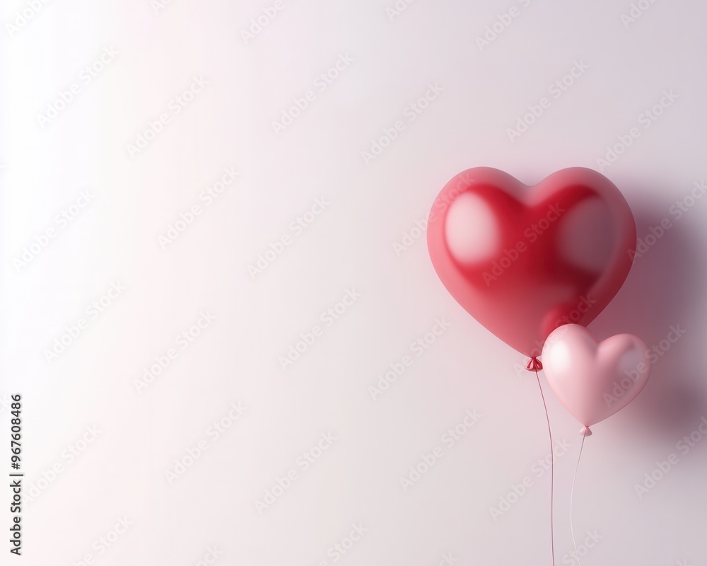 Colorful heart-shaped balloons in red and pink, perfect for celebrating love and special occasions. Colorful heart-shaped balloons in red and pink, perfect for celebrating love and special occasions.