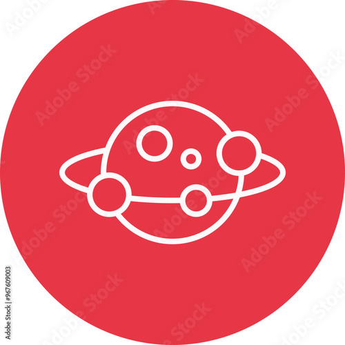 Astrophysics line circle icon