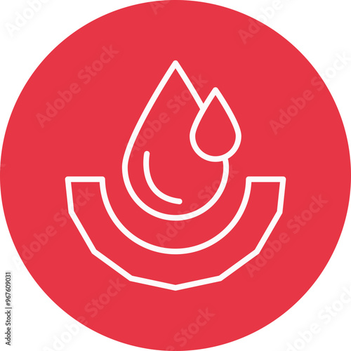 Fluid mechanics line circle icon