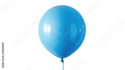 Blue Balloon Isolated on Png Background.