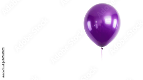 Purple balloon isolated on png background.