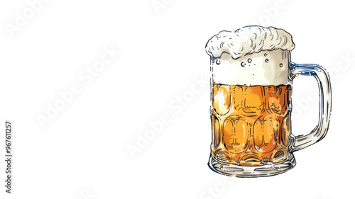 Beer Mug Isolated on Png Background.