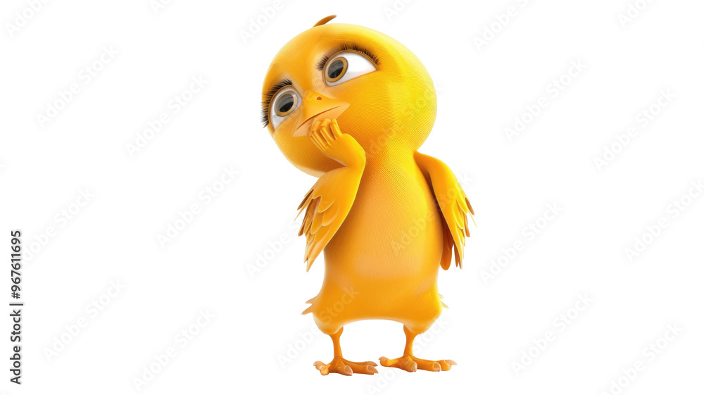 Cute Bird 3D Character Isolated on Png Background. Cute Bird 3D Character Isolated on Png Background.