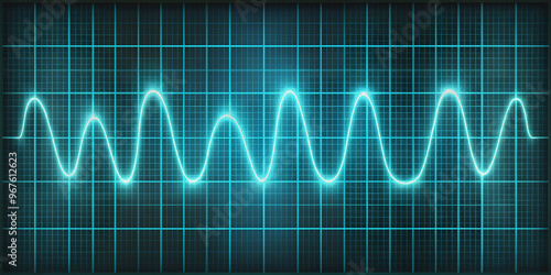 Texture wave oscilloscope displaying a pattern of electric waveforms , technology, digital, visualization, equipment