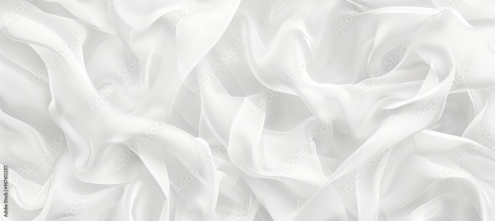 White silk satin texture background. Soft waves, delicate curves of elegant flowing fabric White silk satin texture background. Soft waves, delicate curves of elegant flowing fabric