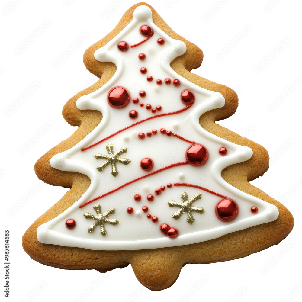 Christmas tree gingerbread cookie, cut out transparent Christmas tree gingerbread cookie, cut out transparent