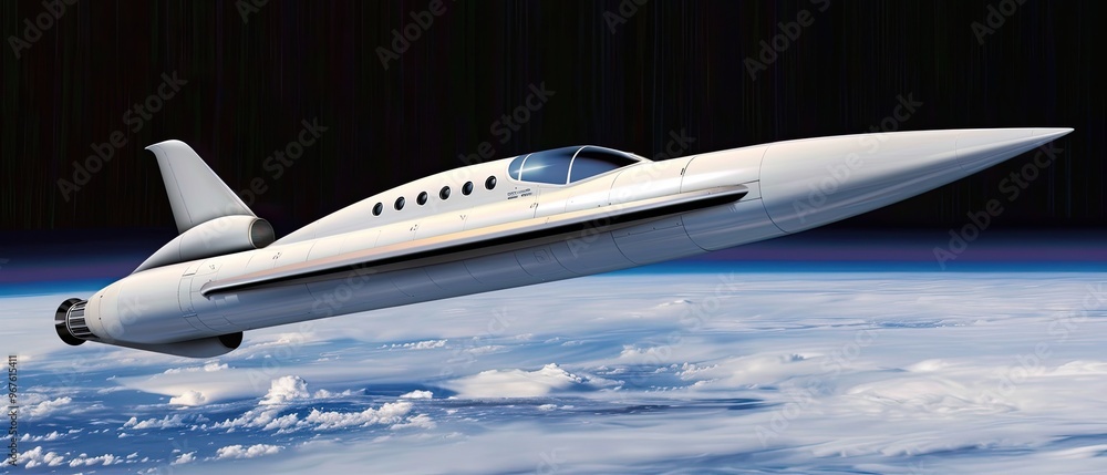 A white jet is flying through the sky A white jet is flying through the sky