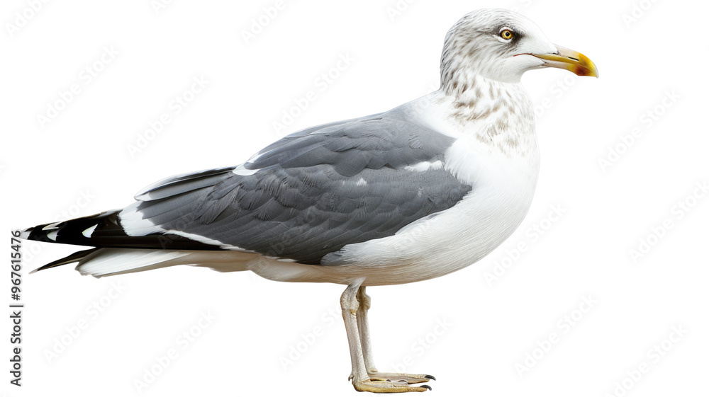 Seagull Bird Character Element on Png Background.