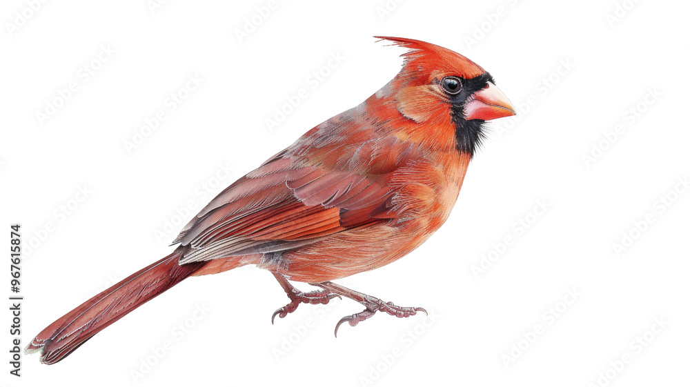 Red Cardinal Bird Isolated on Png Background. Red Cardinal Bird Isolated on Png Background.