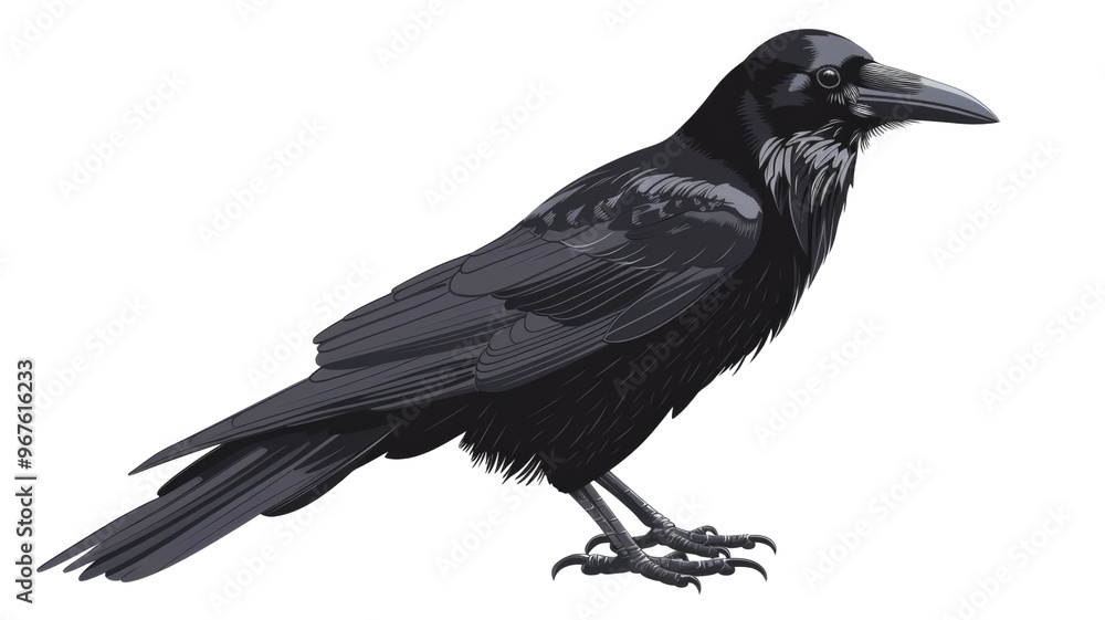 Fototapeta premium Crow Isolated on Png Background.
