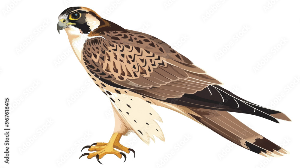 Bird of Prey (Falcon or Hawk) Isolated on Png Background. Bird of Prey (Falcon or Hawk) Isolated on Png Background.