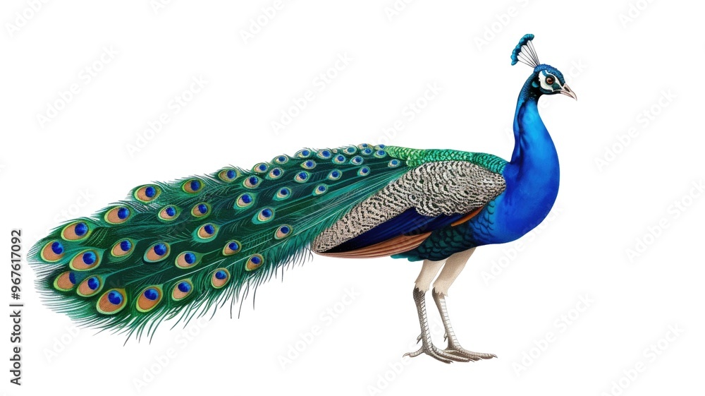 Fototapeta premium Peacock Isolated on Png Background.