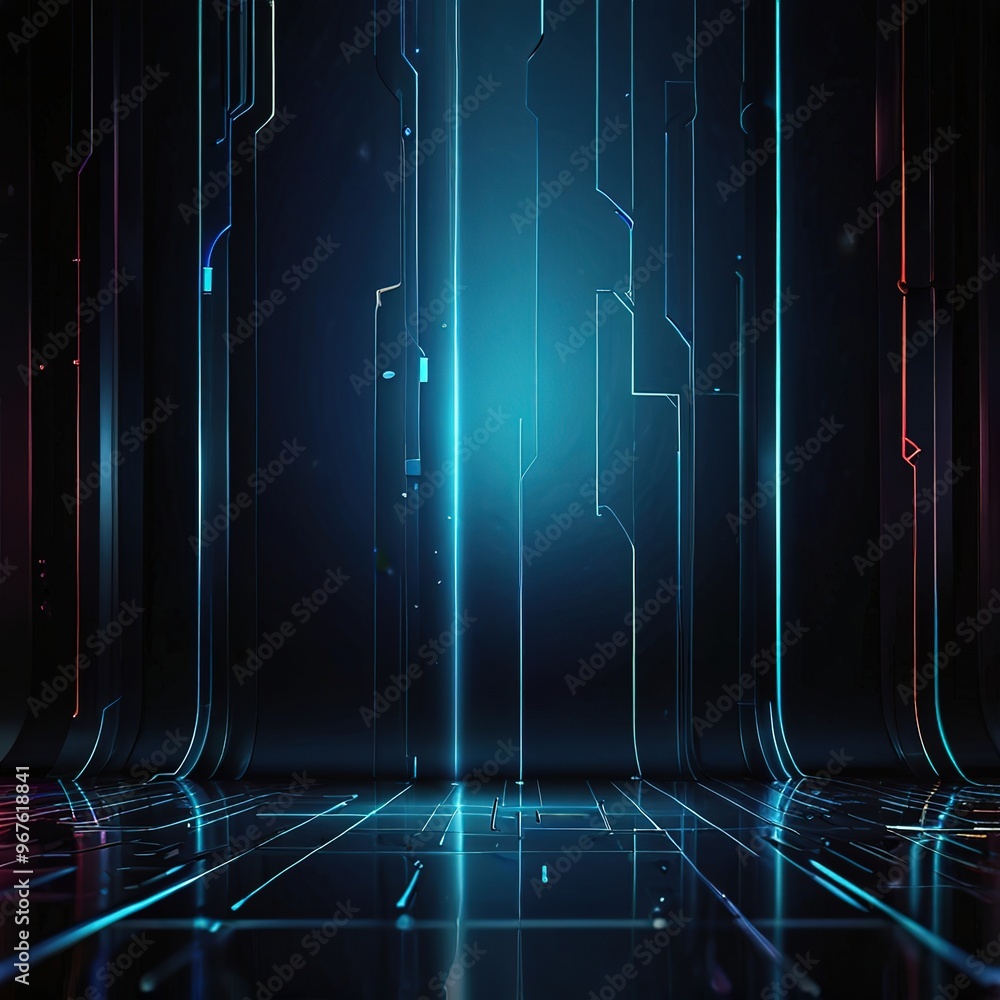 Naklejka premium techno background