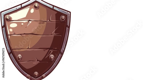 Security and protection shield isolated on png background. photo