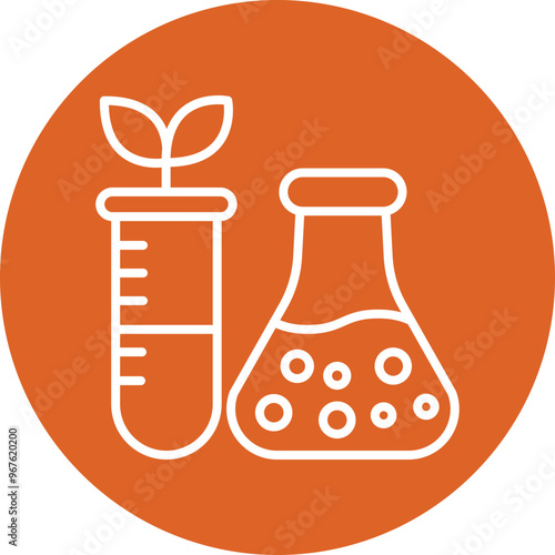 Biochemistry line circle icon