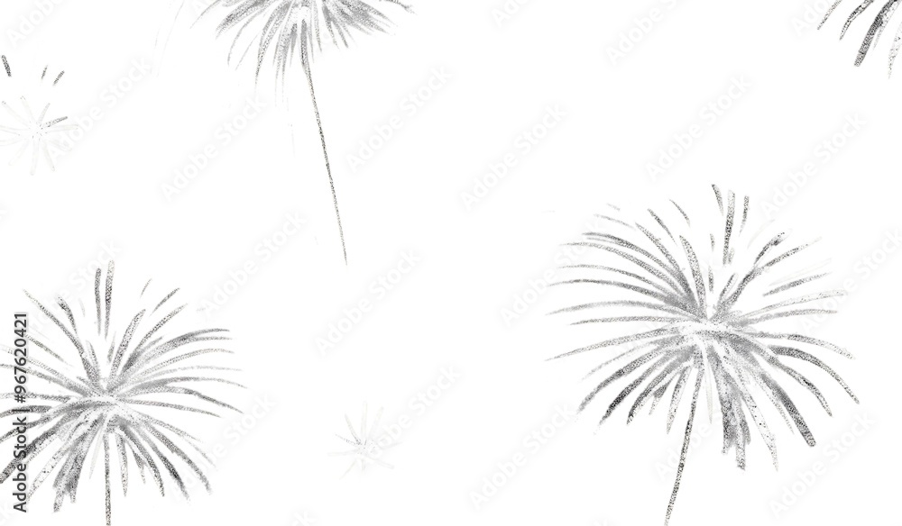 Obraz premium Exploding Fireworks Celebration Png Background.