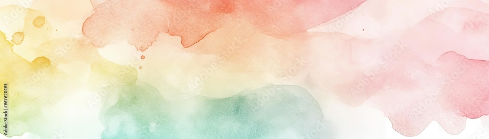 Fototapeta premium A beautiful watercolor background blending soft pastel colors, perfect for artistic and creative projects.