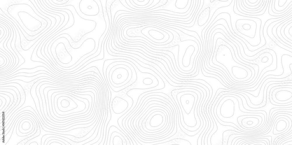 Fototapeta premium Vector topo map seamless wave topography map pattern camping grid cartography diagram black and white geometric carve wave line. abstract landscape topography line map wavy texture design background