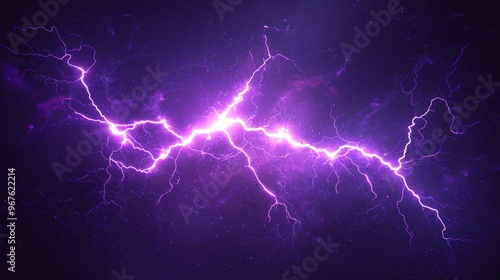 Spiral animation of thunderbolt strike with purple lightning, electric power impact, and thunderstorm energy discharge on transparent background.