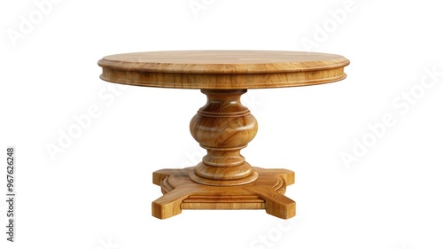  Vintage Furniture of Wooden Stool and Table Isolated on Png Background.