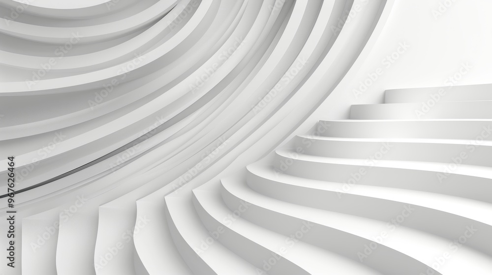 Abstract Minimalist Background, White Wave Pattern, Soft Curve, Geometric Shape Design Abstract Minimalist Background, White Wave Pattern, Soft Curve, Geometric Shape Design