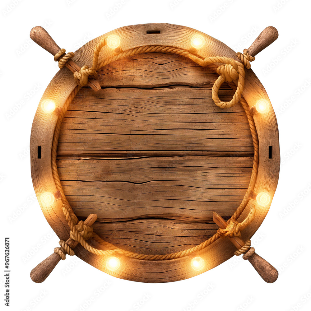 Fototapeta premium wooden decorative element and lamp model 51