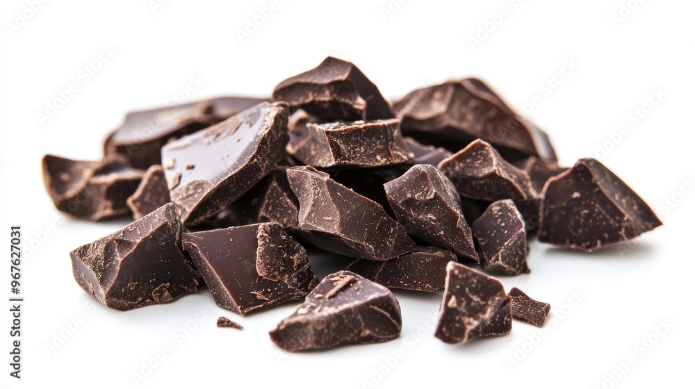A handful of dark chocolate pieces, known for their antioxidants that enhance memory and focus. A handful of dark chocolate pieces, known for their antioxidants that enhance memory and focus.