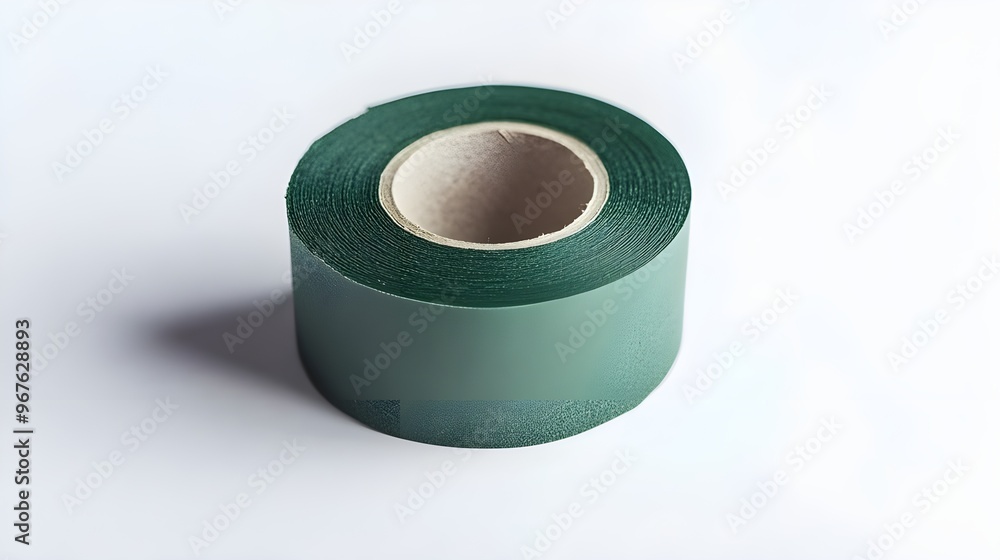 Green adhesive tape isolated on a white background. Green adhesive tape isolated on a white background.