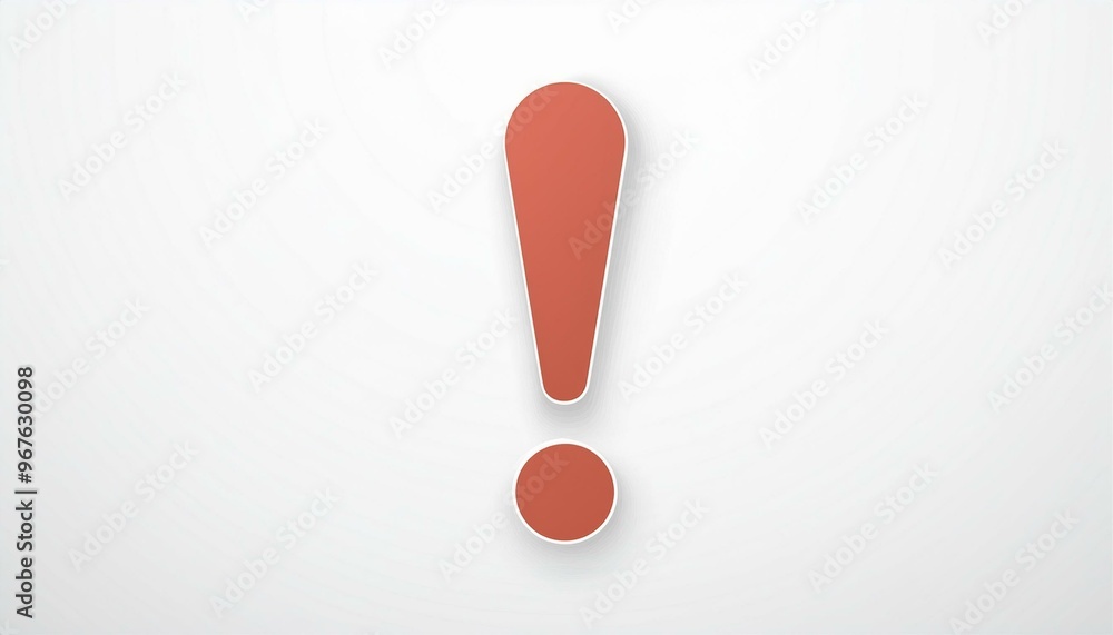 realistic white exclamation mark and white background realistic white exclamation mark and white background