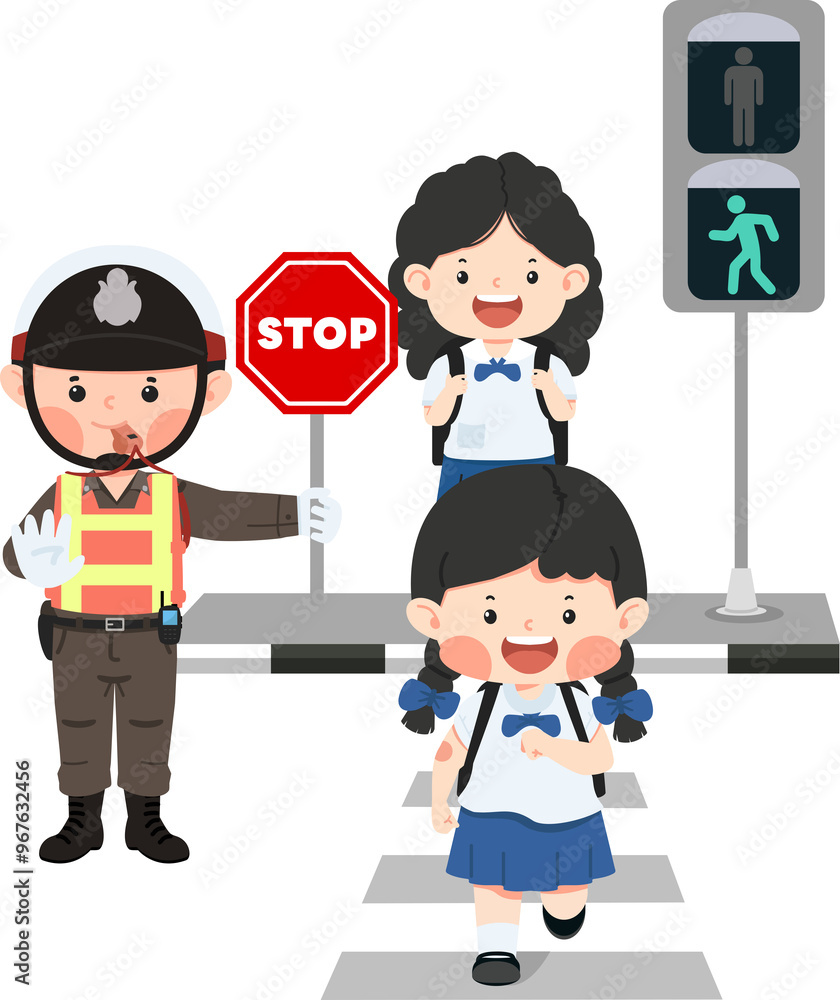 School children crossing the street School children crossing the street